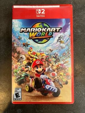 Nintendo Mario Kart World - Red Case with Colorful Cover Art